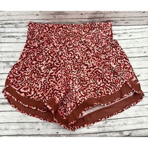 Athleta High Rise Mesh Racer Run 4" Short Women's Size X-Small Zip Pocket NWOT